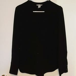 H&M Black button blouse